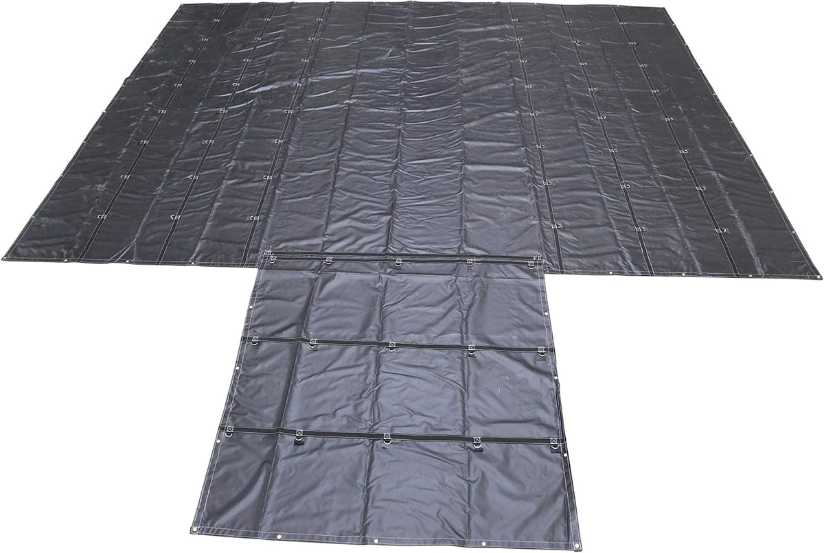 Black 14 Ounce Lumber Tarp with 8 Foot Drop and Flap O21526