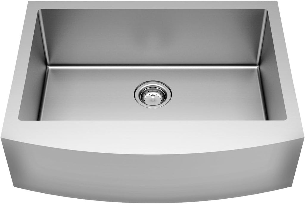 33X22-Inch Stainless Steel Apron Sink with Grid and Drain R869016