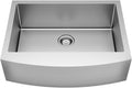 33X22-Inch Stainless Steel Apron Sink with Grid and Drain R869016