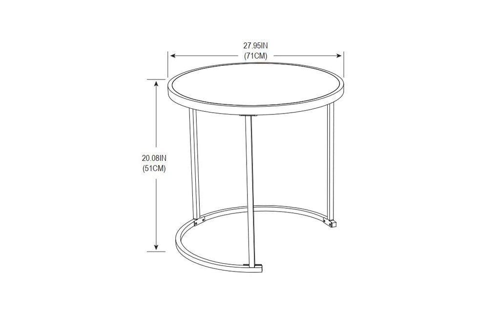 3-Piece Sofa & Nesting Table Set with Patio Cover J874