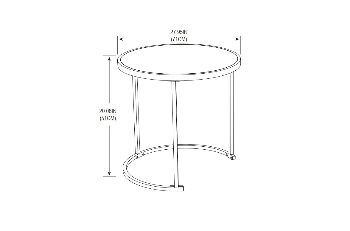 3-Piece Sofa & Nesting Table Set with Patio Cover J874