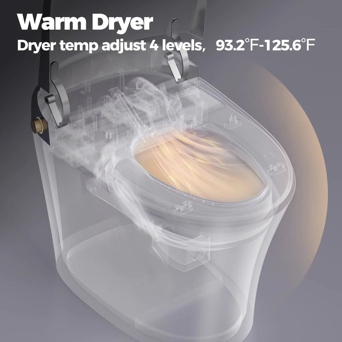 Smart Heated Bidet Toilet with Remote Control B608