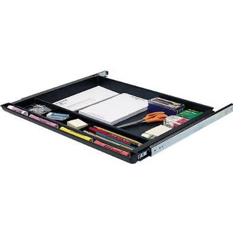 Underdesk Pencil Drawer 23 Inch Wide Black Y842