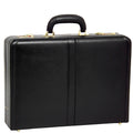 Black Leather Expandable Attache Case S92530