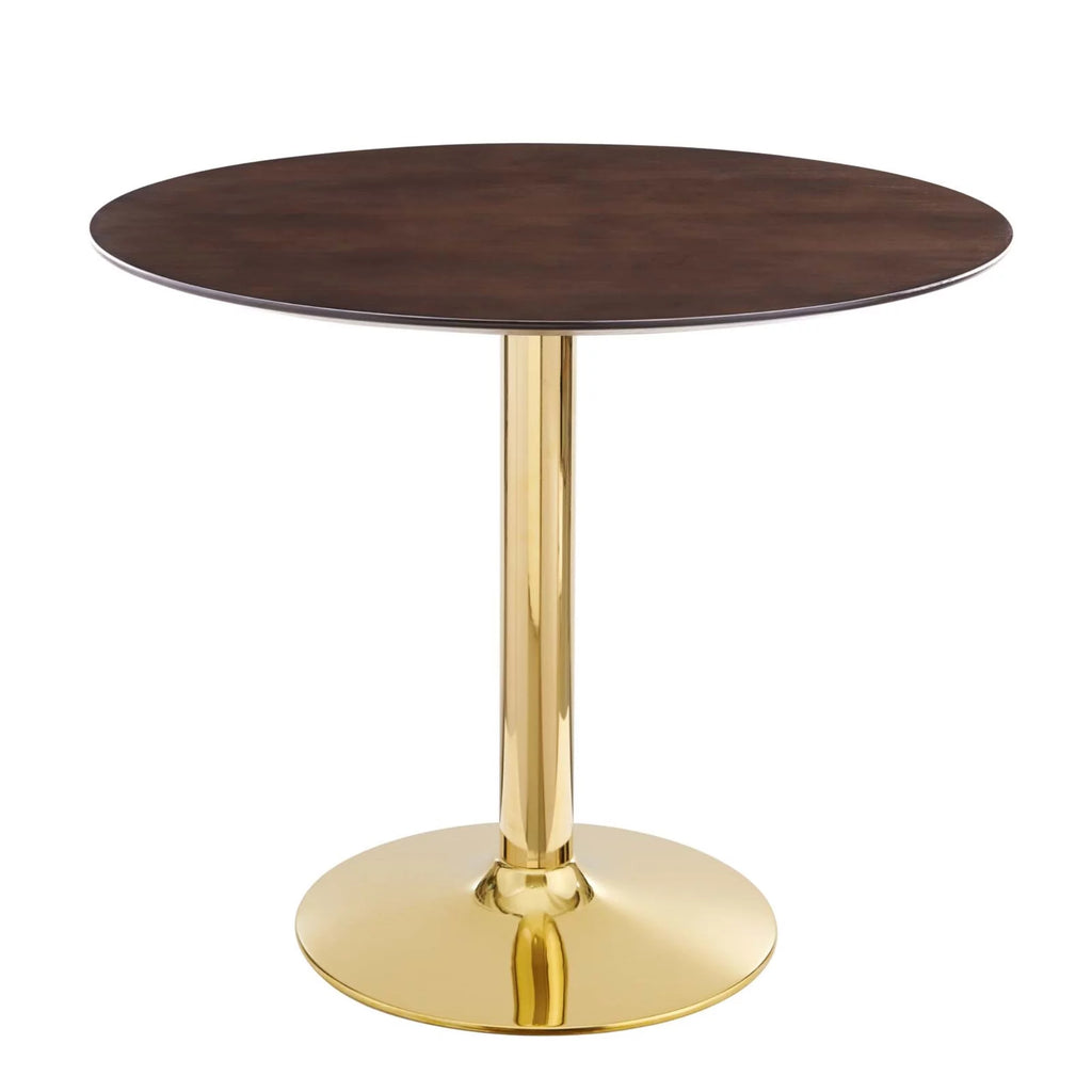 Round Wood & Metal Dining Table R68030