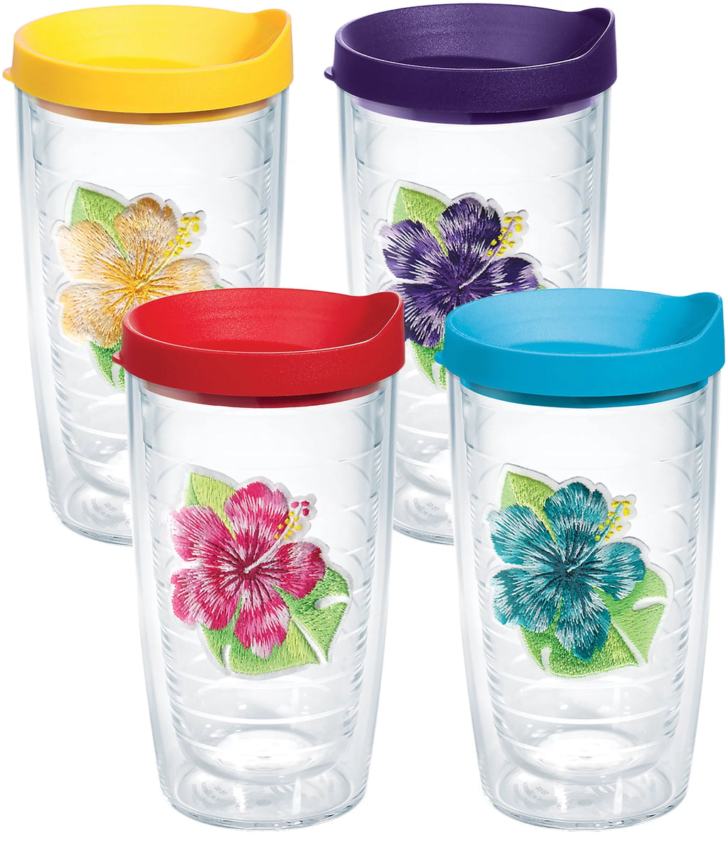 16oz 4pk Double Walled Insulated Tumbler with Lid Q884319