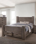 King Size Storage Drawers Wooden Bed U645850
