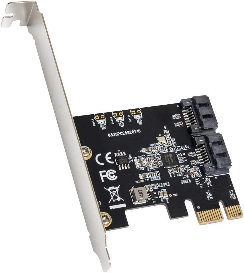 6 Port SATA III to PCIe 3.0 x1 Non-RAID Expansion Card J2374