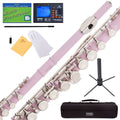 Pink Lacquer Closed Hole C Flute with Case and Stand H139492