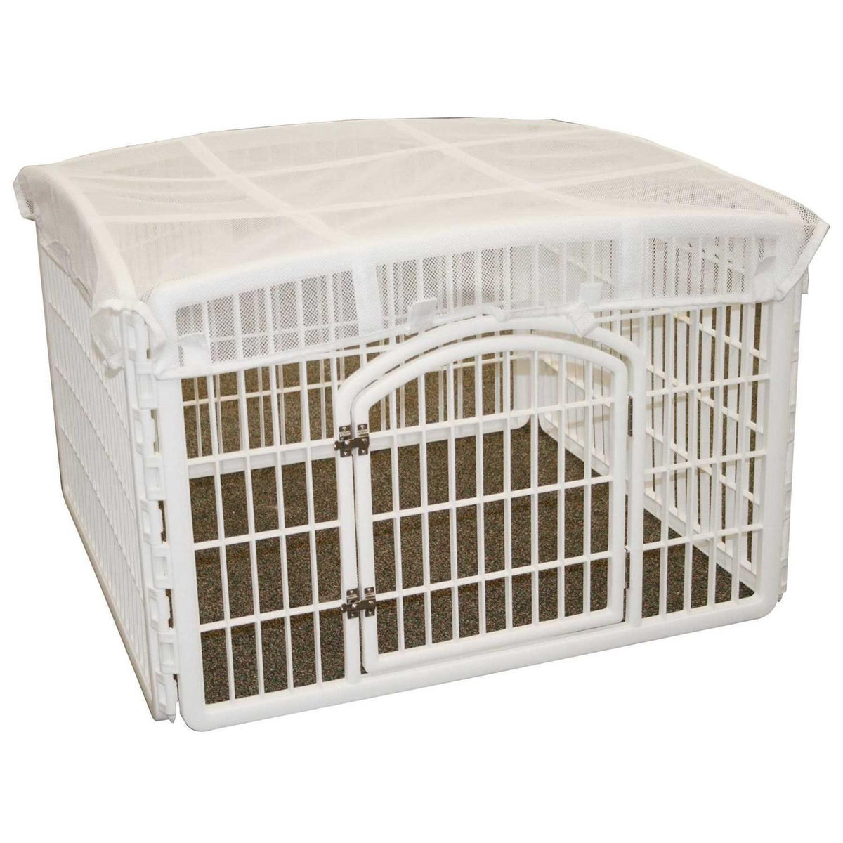 24” 4-Panel Exercise Pet Playpen Mesh Roof Q571