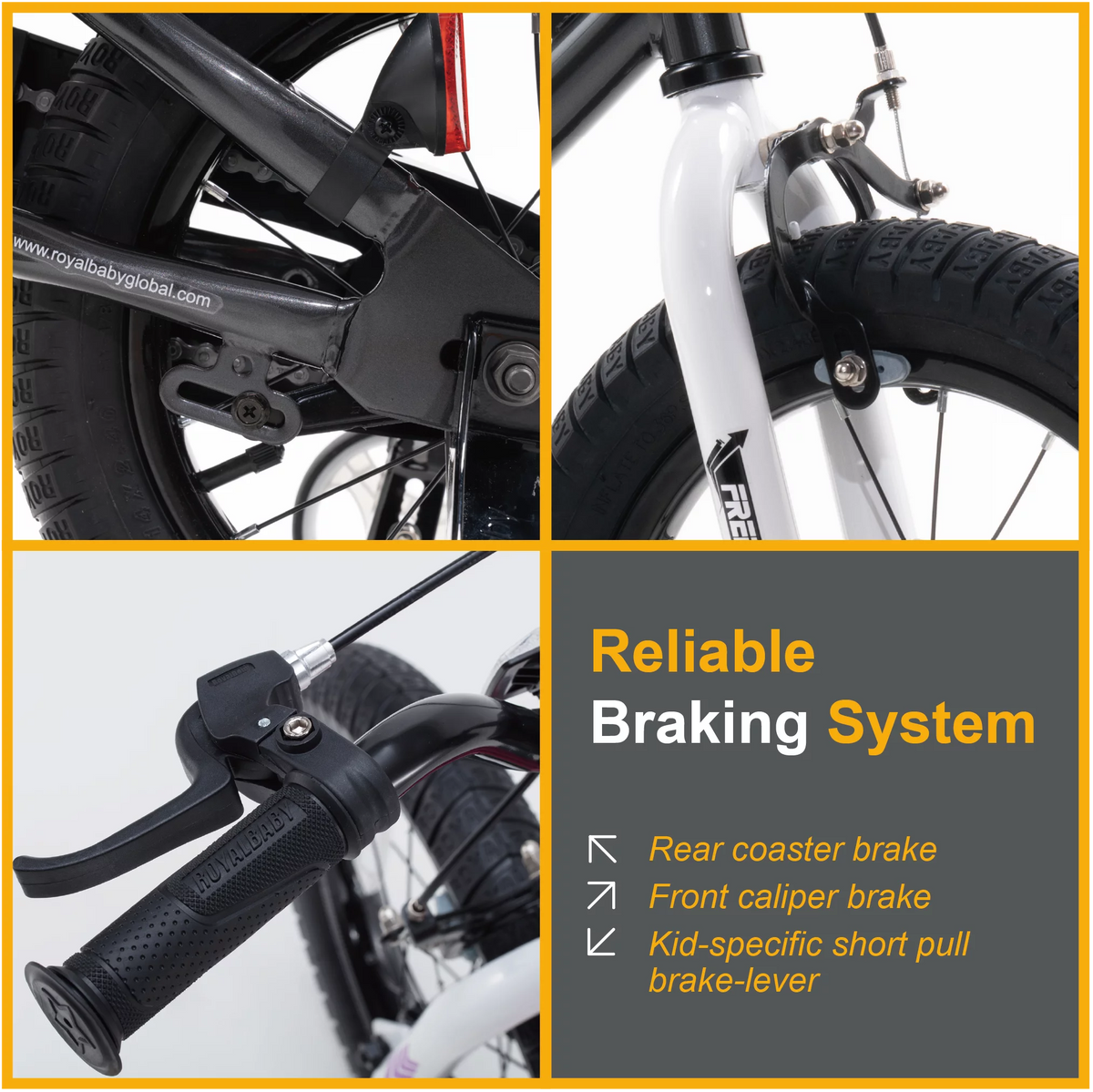 14 In Black Kids Bike with Training Wheels Z90452