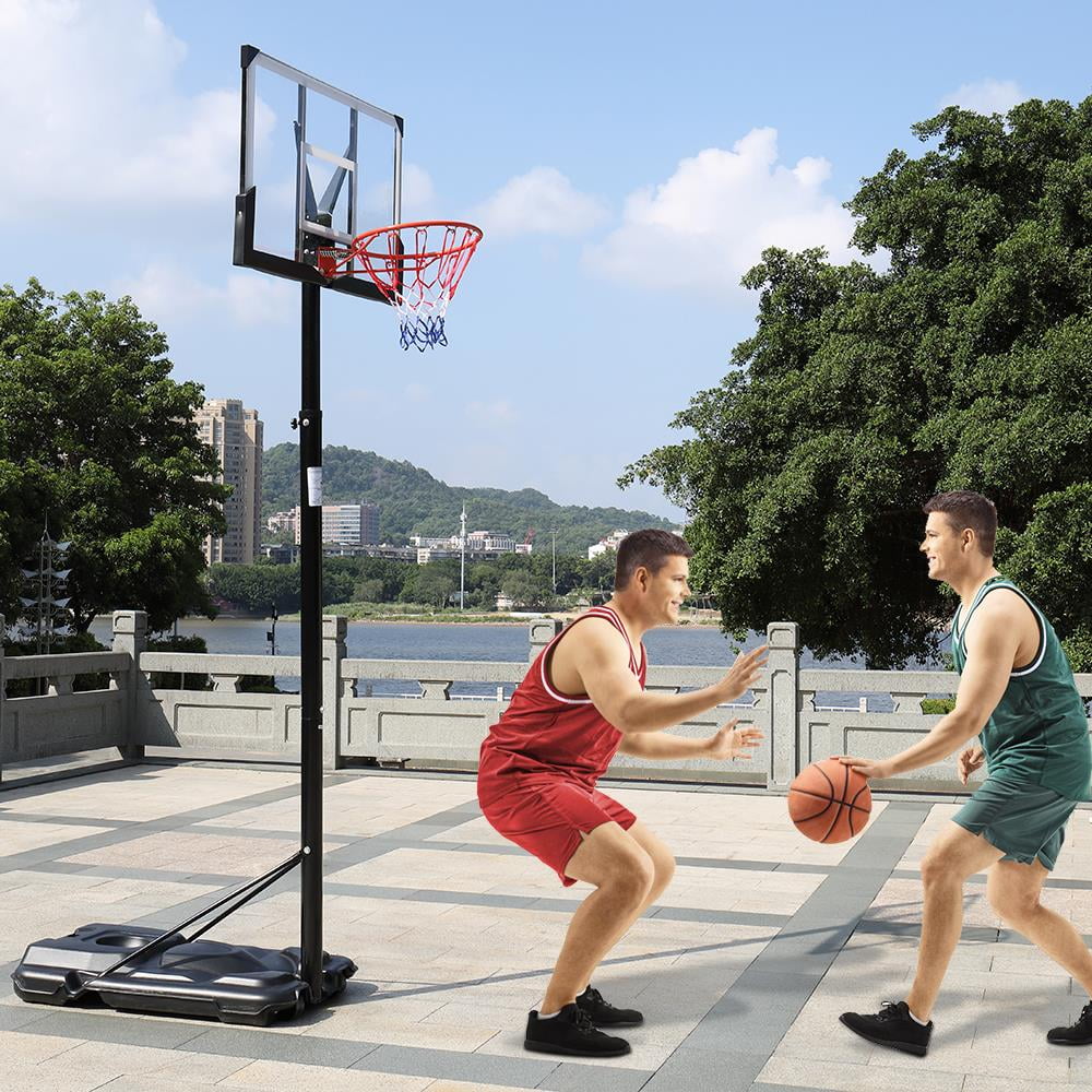 44in Portable Adjustable Basketball Hoop with Wheels C6821