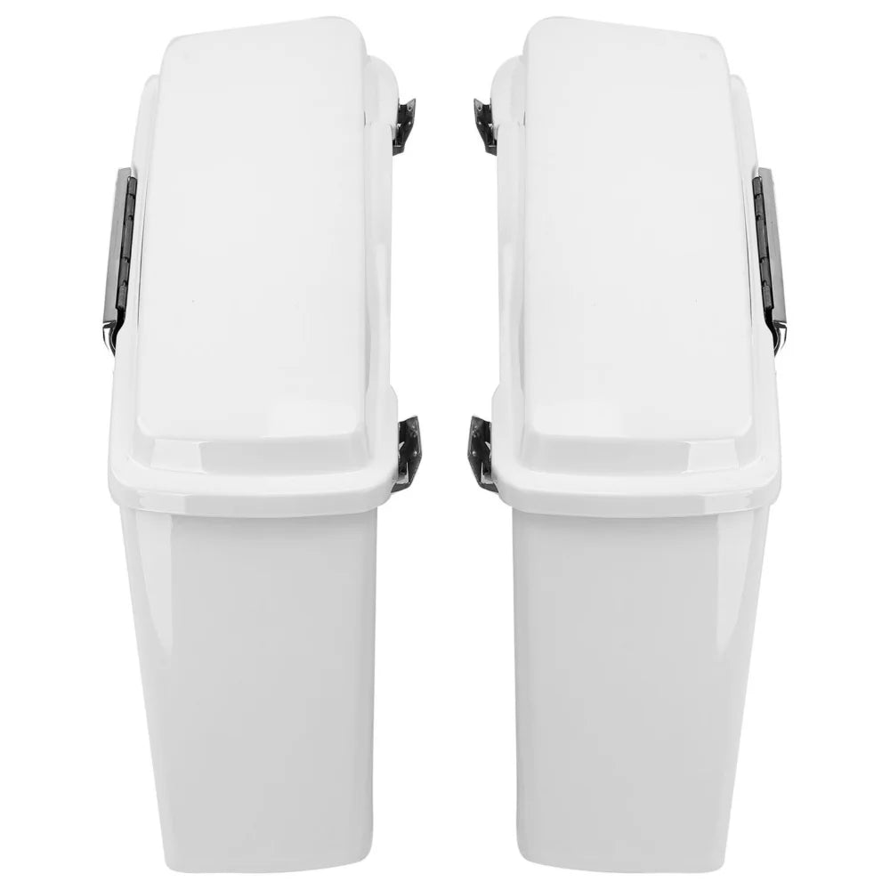 White Hard Saddlebag Trunk O2063