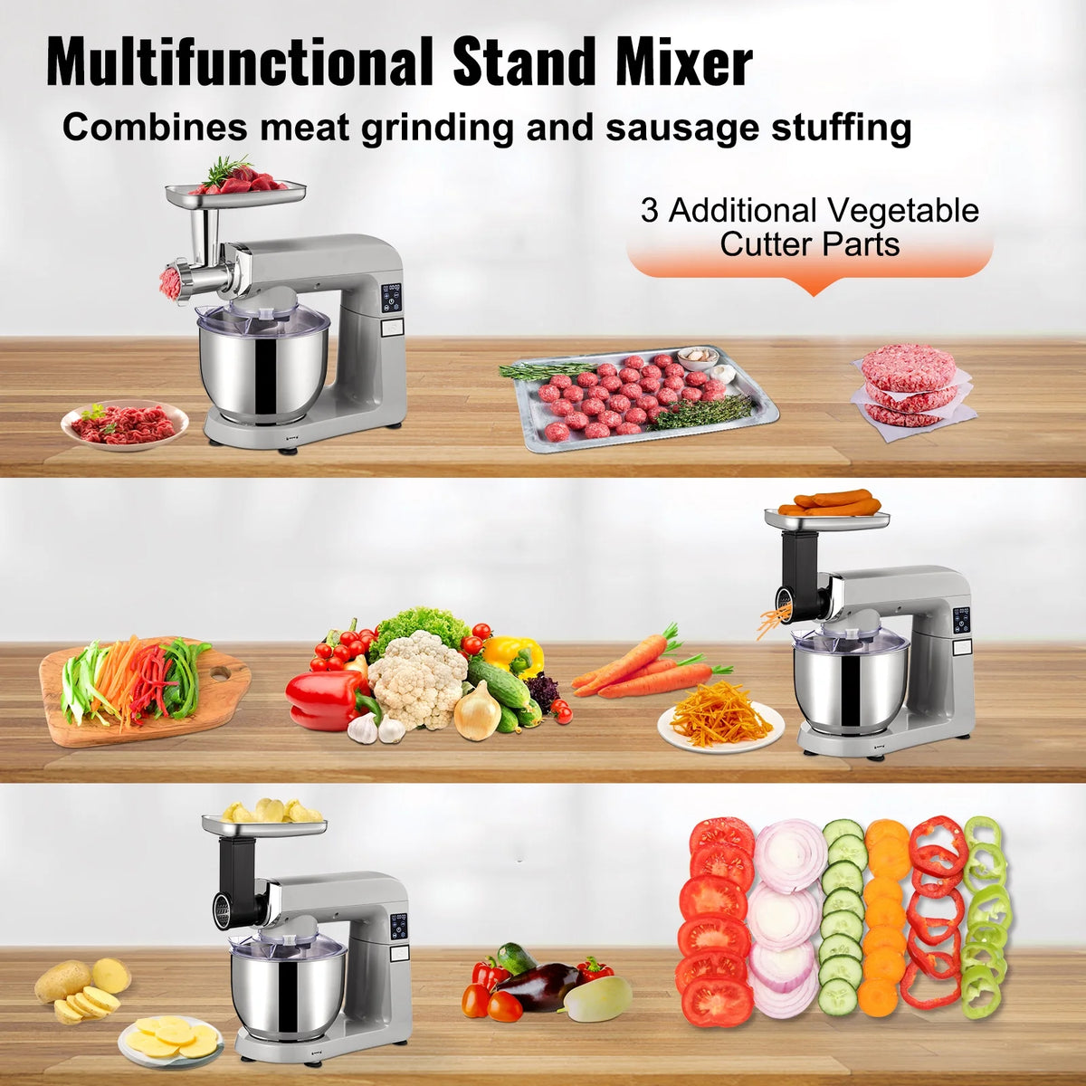 Stand Mixer Tilt Head Dough Mixer 7L 450W 6 Speed B2607