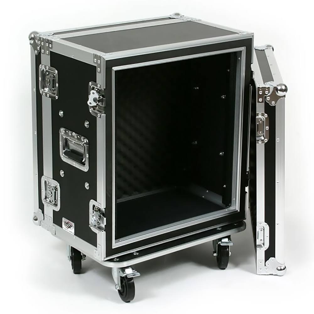 12 Space ATA Shock Mount Effects Rack Case with Casters P957