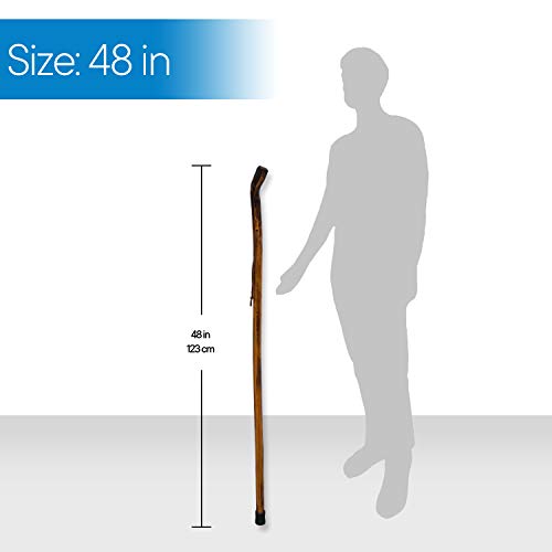Wooden Walking Stick with Leather Wrist Strap P95200