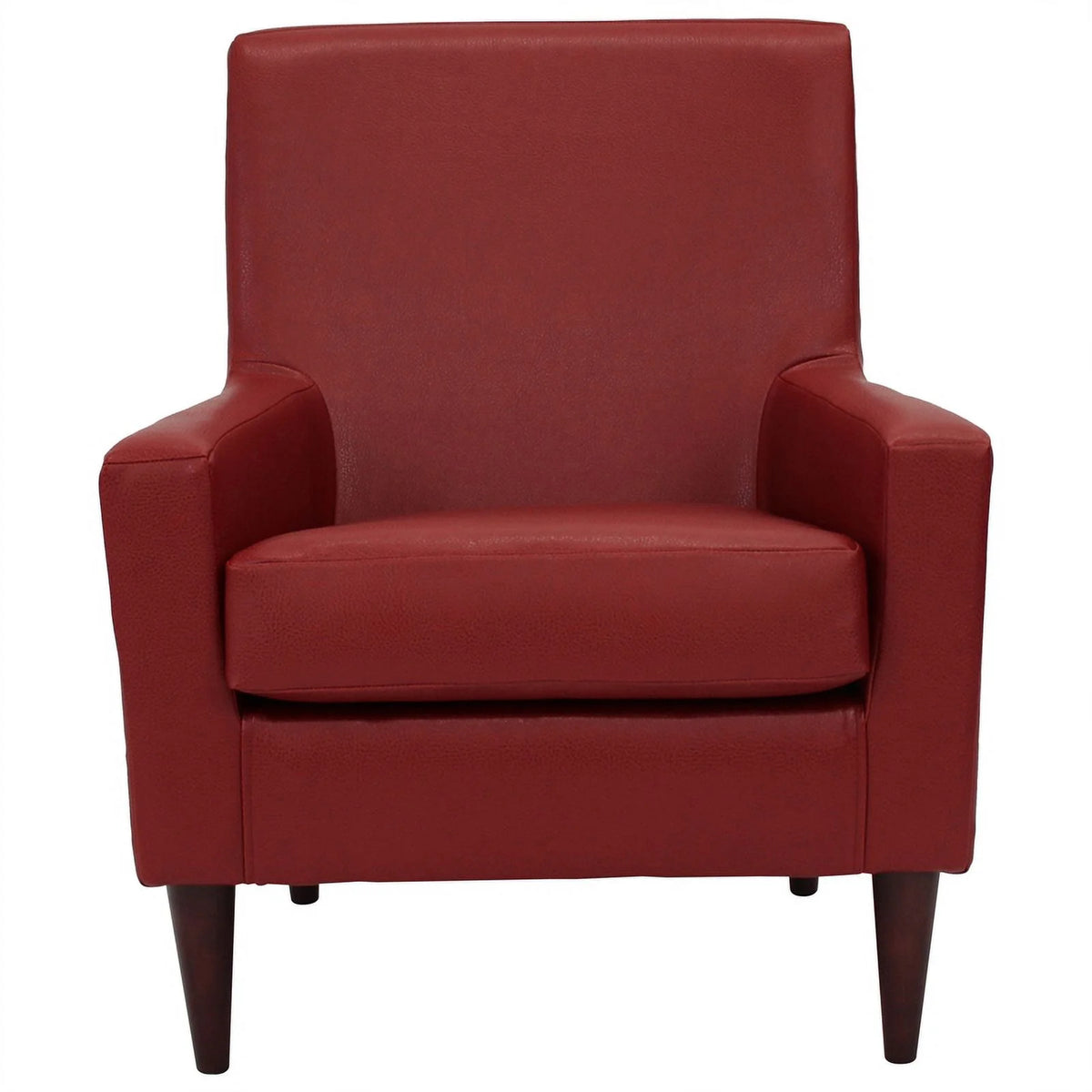 Red Faux Leather Arm Chair E6320