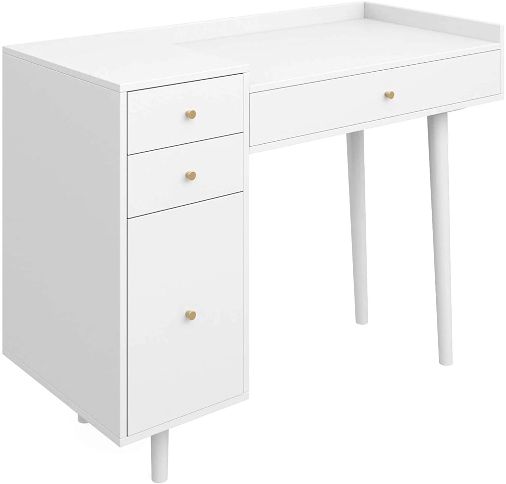 White 4 Drawer Vanity Dressing Table P3793