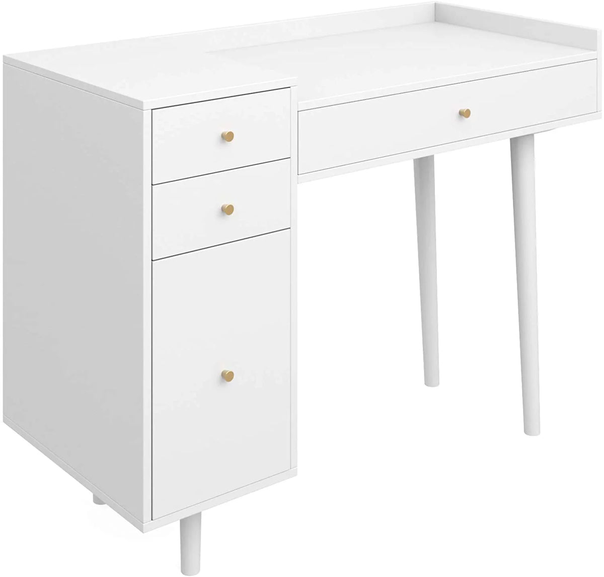 White 4 Drawer Vanity Dressing Table P3793
