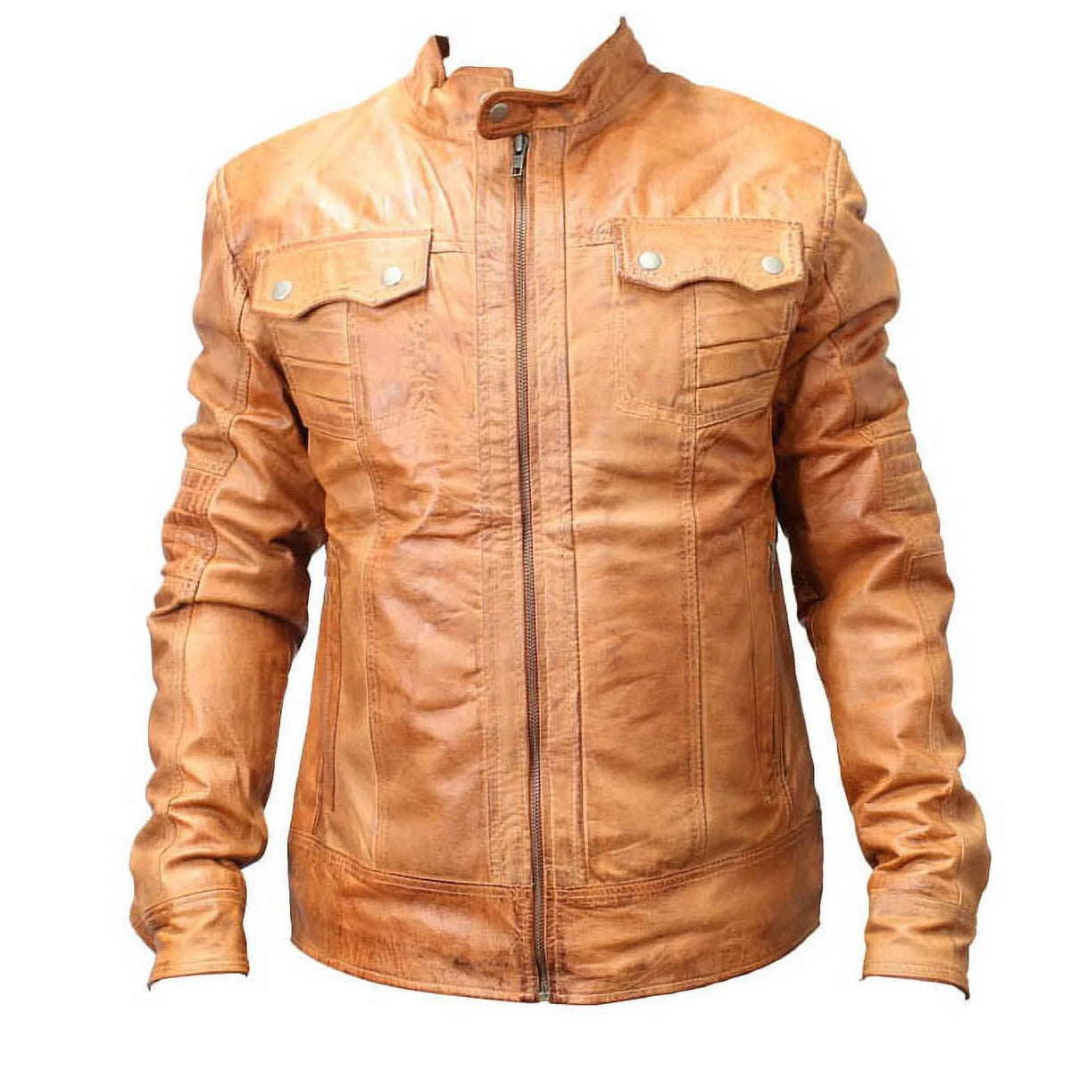 Brown Sheep Skin Leather Jacket C54420