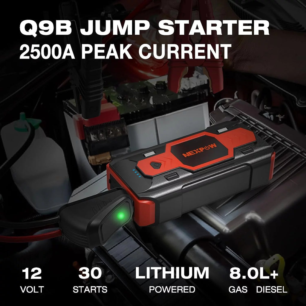 2500A 12V Battery Jump Starter with USB Quick Charge G192117