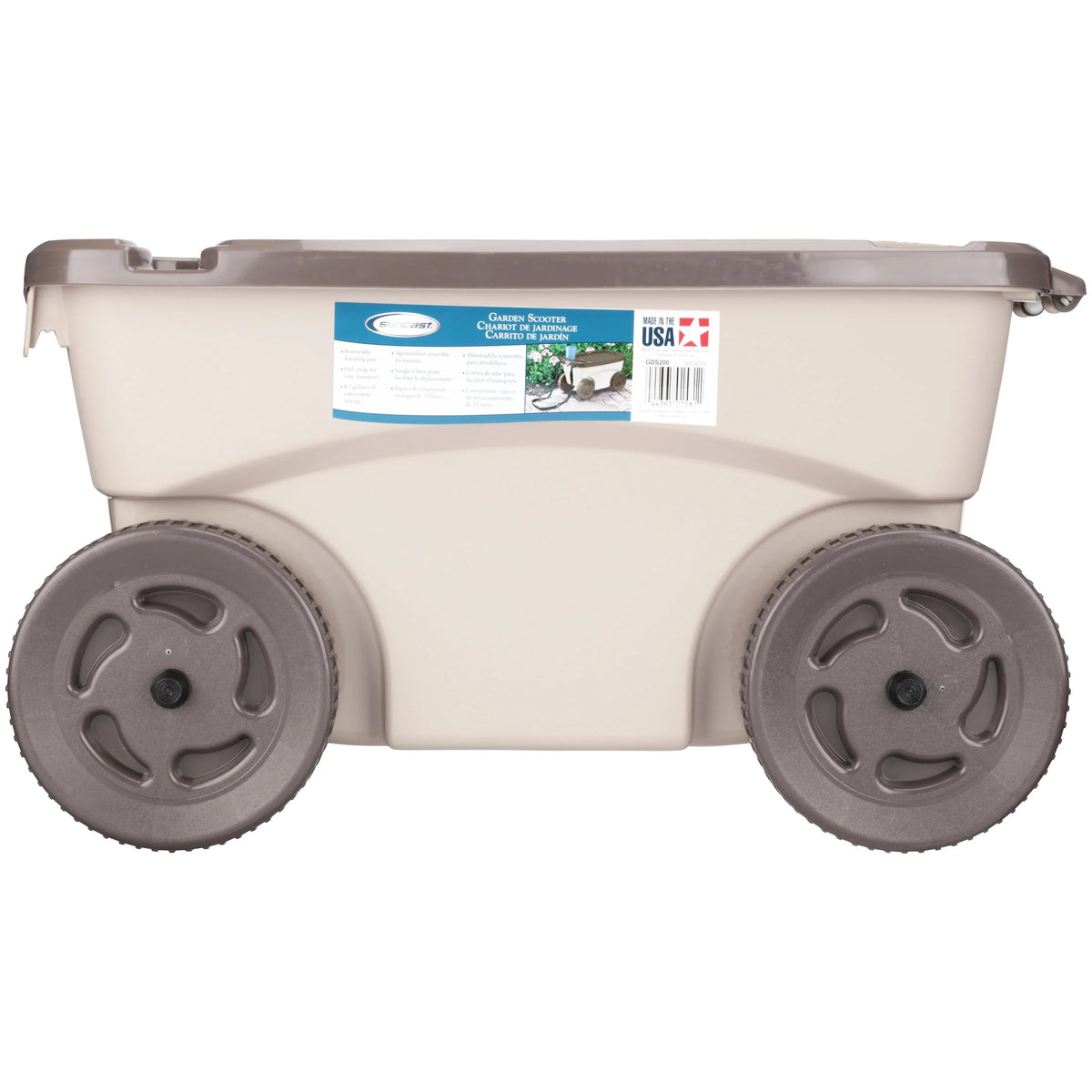 Rolling Garden Scooter with Wheels & Pull Strap S3348
