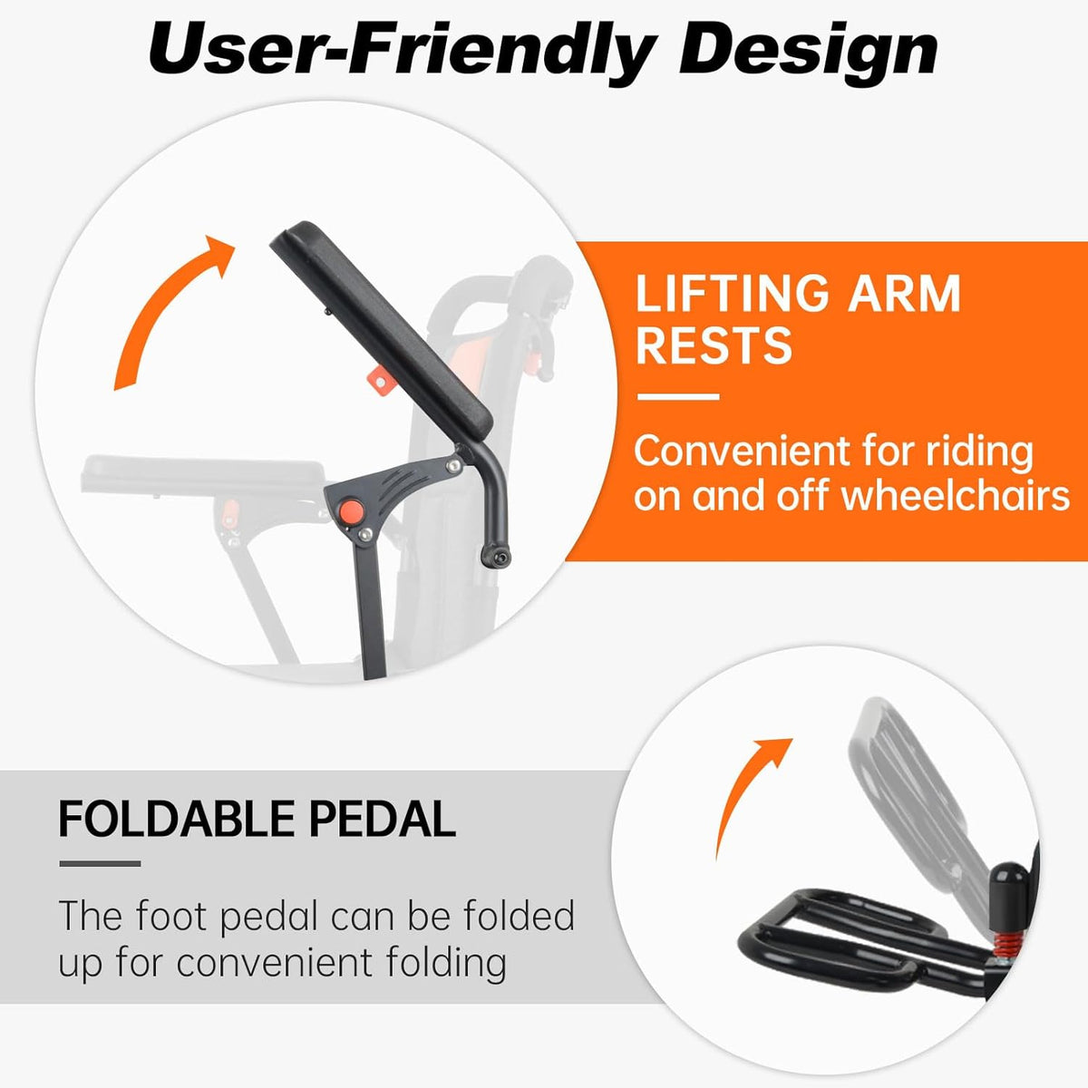 Lightweight Transport Wheelchair with Safety Belt Q867482