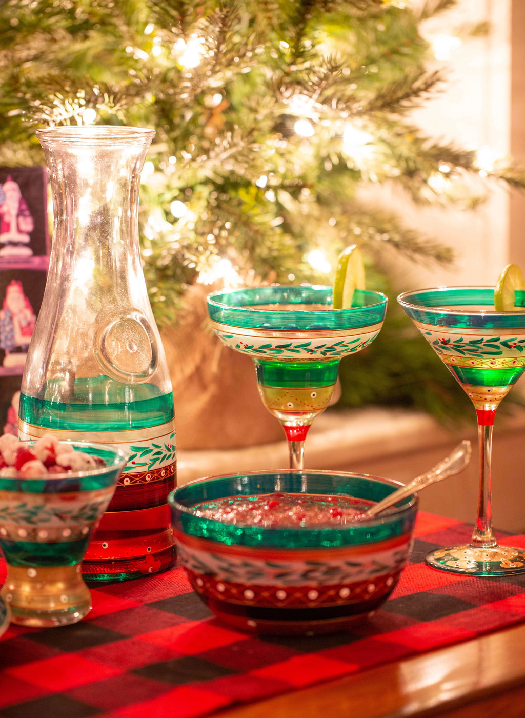 Hand Painted Margarita Glasses Set of 2 G477608