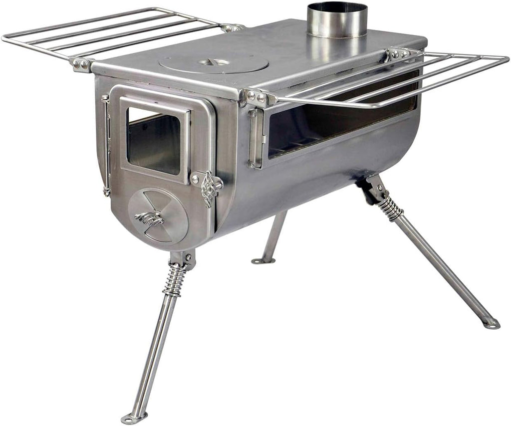 Portable Wood Burning Tent Stove with Chimney Pipe B137261