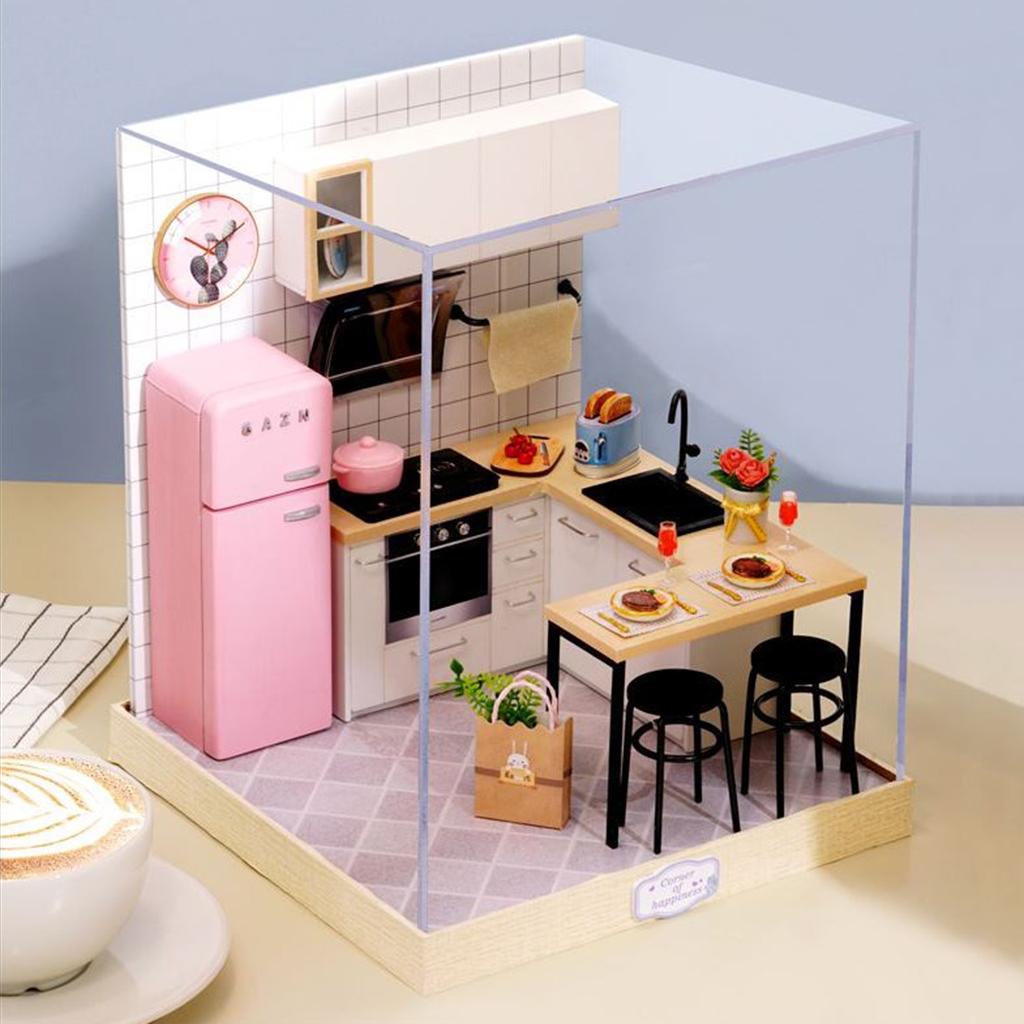 1:24 Wooden Dollhouse with Furniture Case G9664