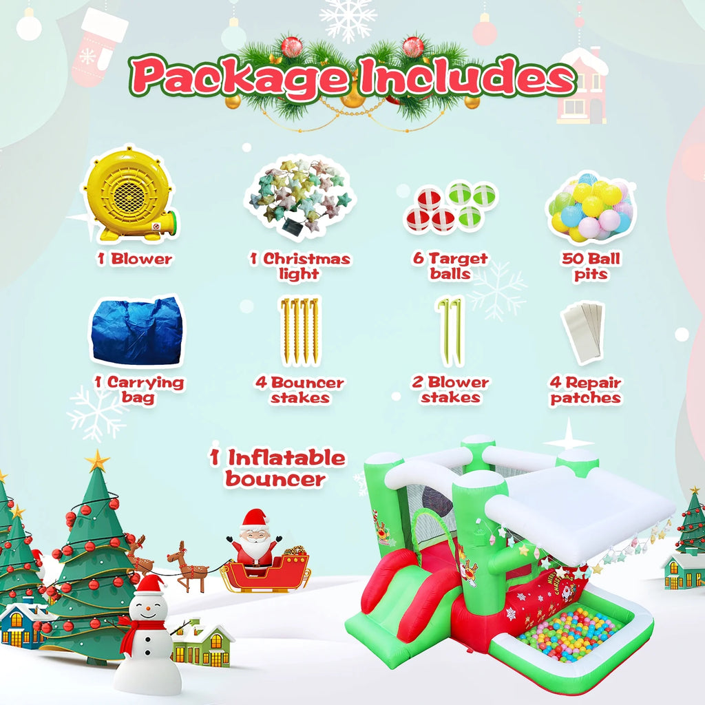 Christmas Jump 'n Bounce House with Blower G649
