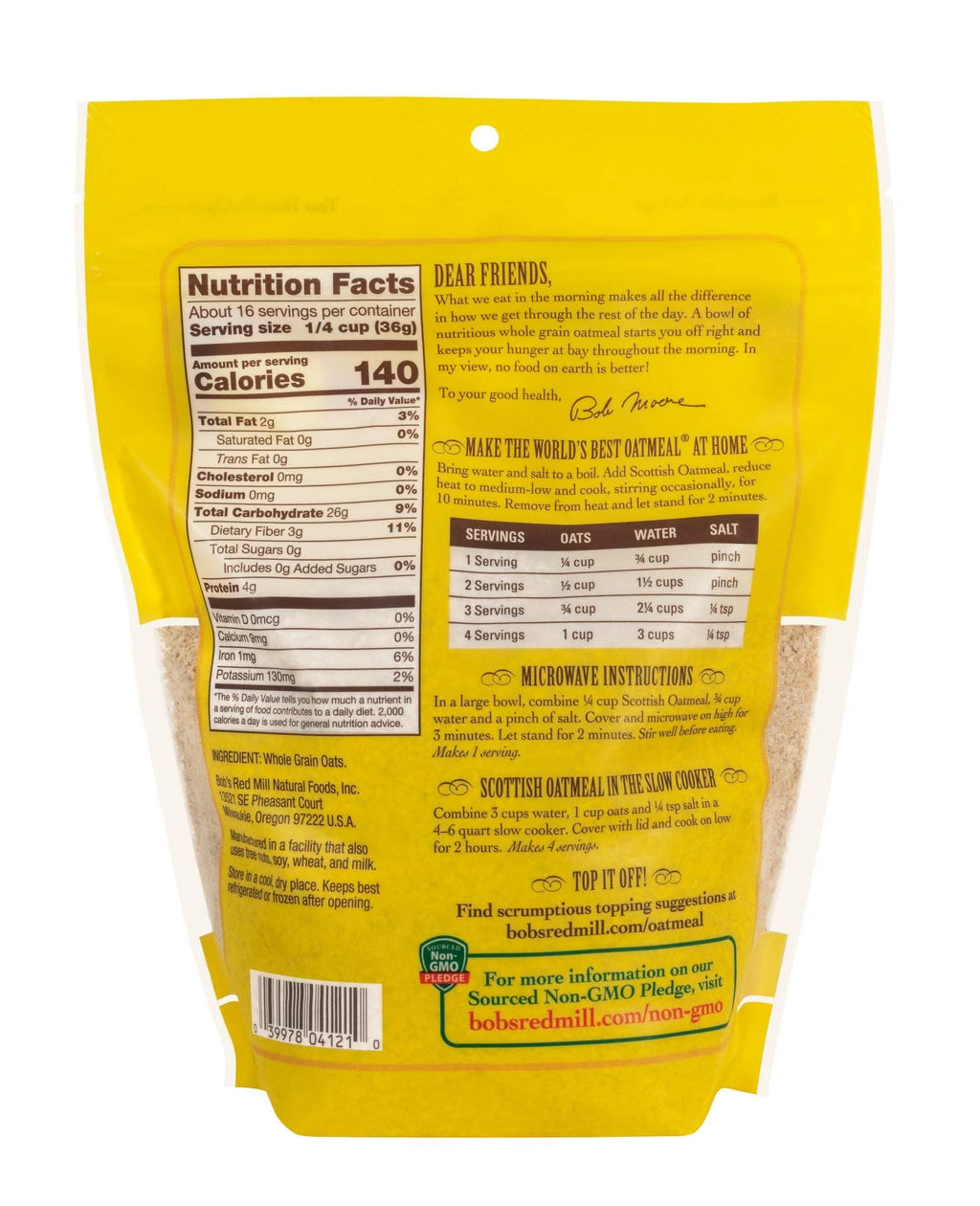 Scottish Oatmeal 20-Ounce Pack Of 4 L510