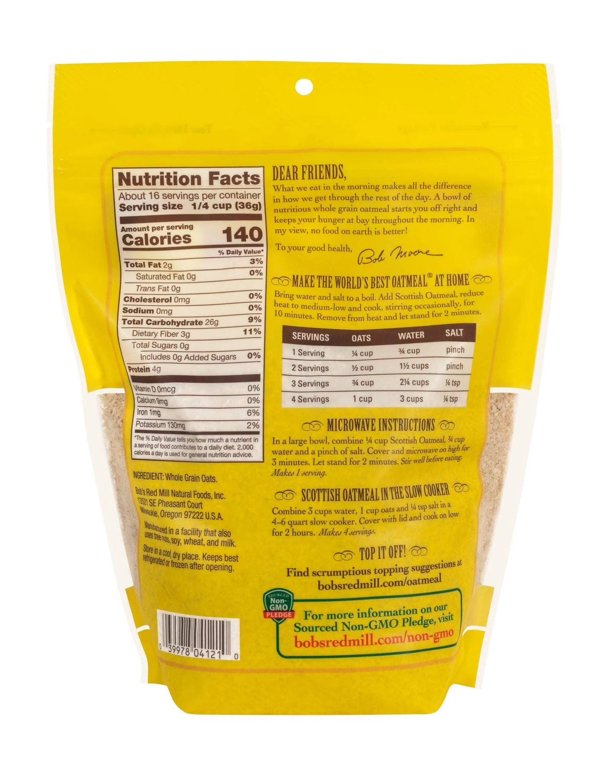 Scottish Oatmeal 20-Ounce Pack Of 4 L510
