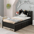 Espresso Twin Bed with Bookcase and Trundle T181333