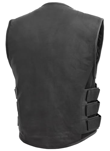 Men's Motorcycle Biker Riding Leather Vest H628271