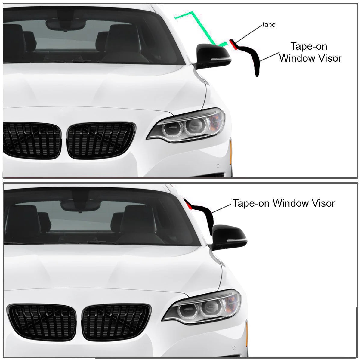 Acrylic Window Visor Sun Rain Deflector Guard N158363