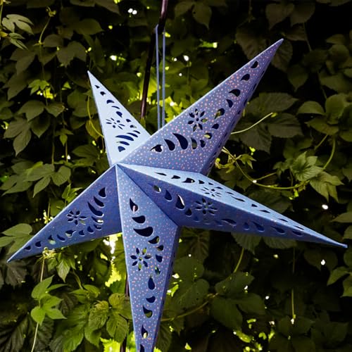 Purple Paper Star Lantern with Gold Accents X769