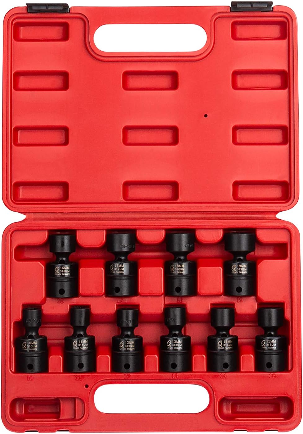 3/8 Inch Drive 10-Piece Metric Universal Impact Socket Set O6163