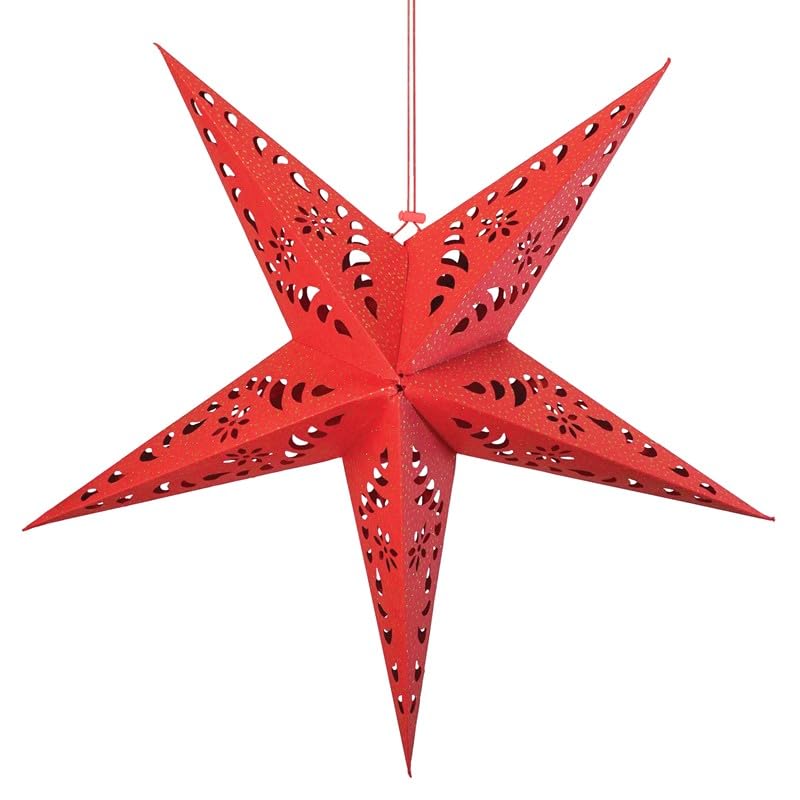 Purple Paper Star Lantern with Gold Accents X769
