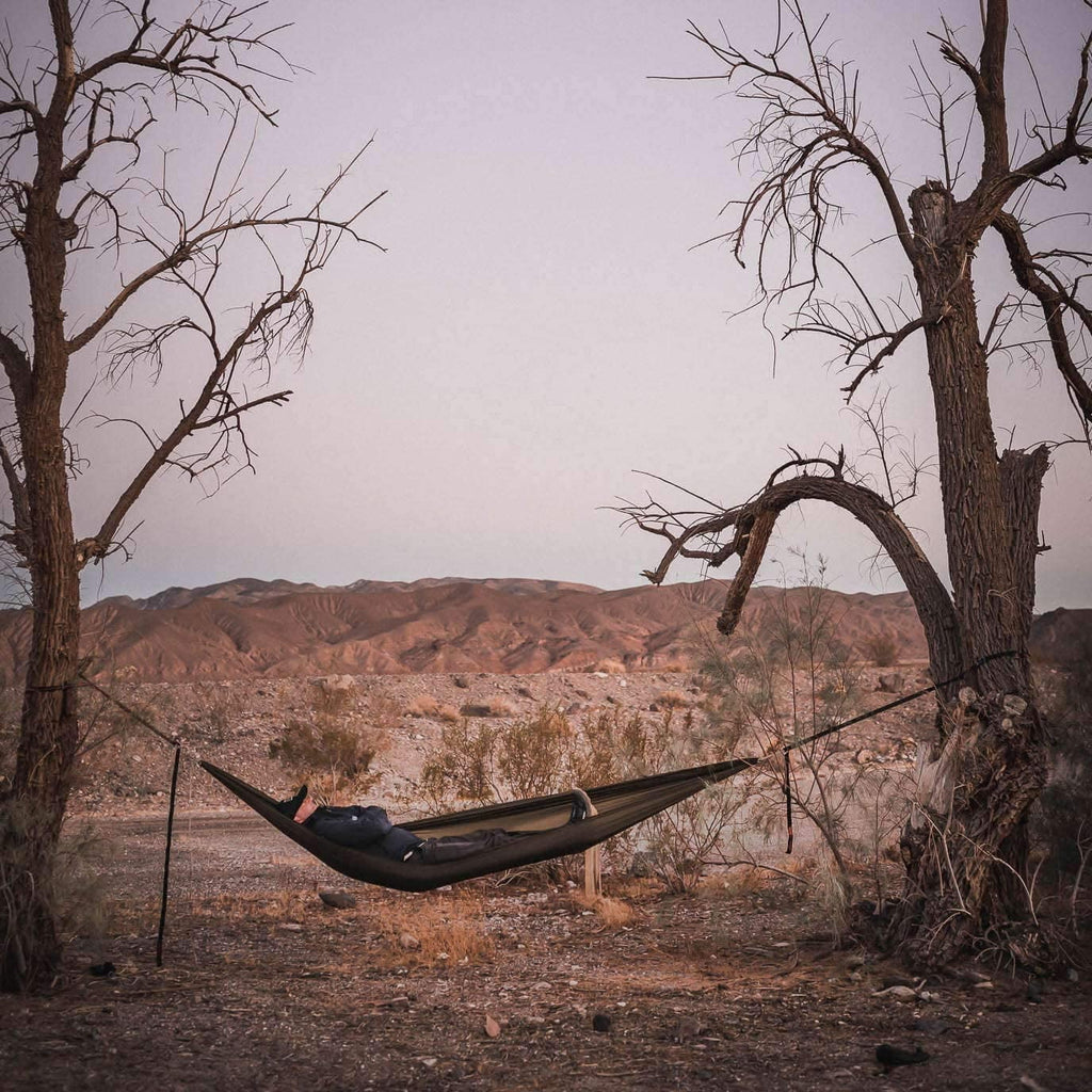 Olive Green Camping Hammock with Tree Straps H131