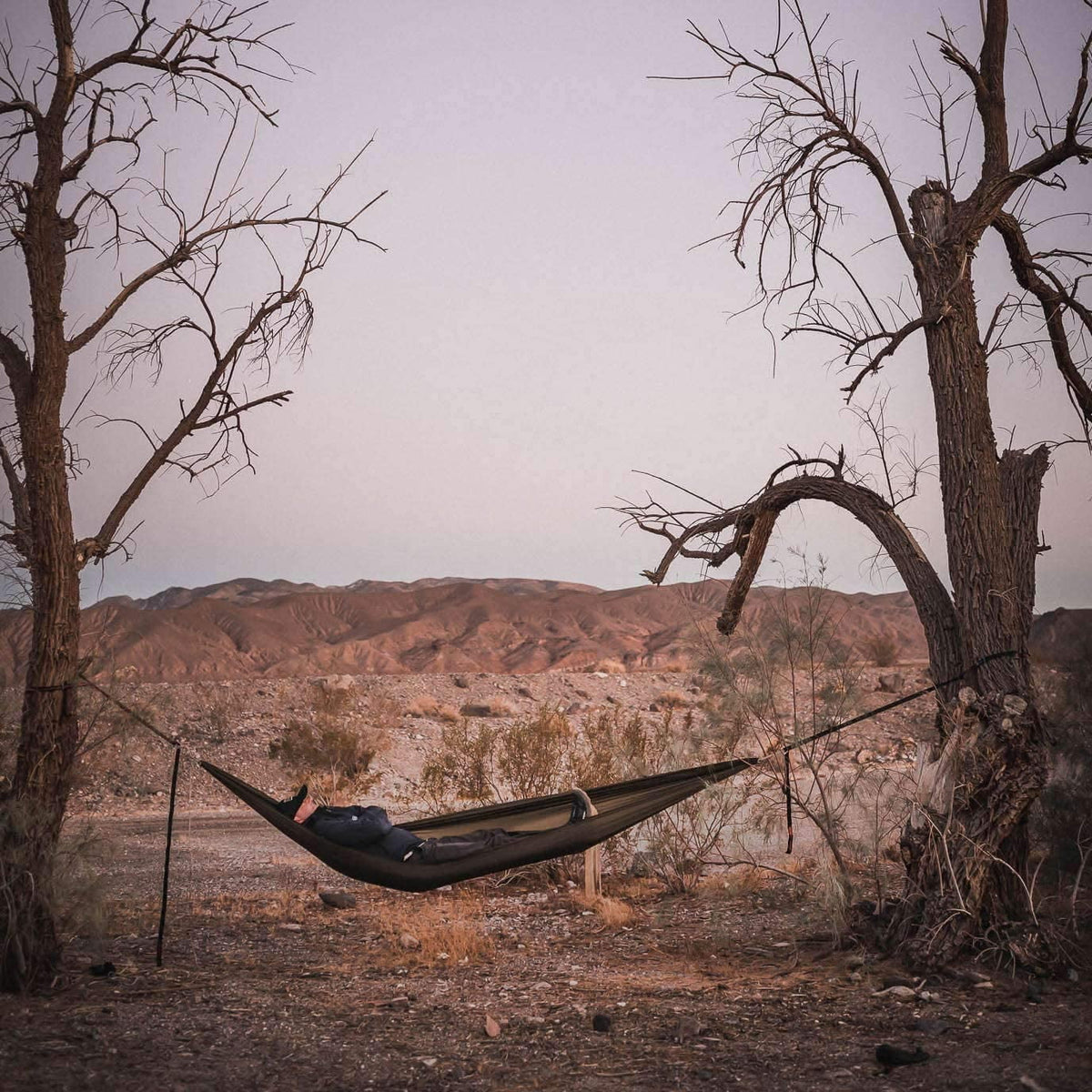 Olive Green Camping Hammock with Tree Straps H131
