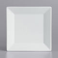 Bright White Square Wide Rim Porcelain Plate U2828