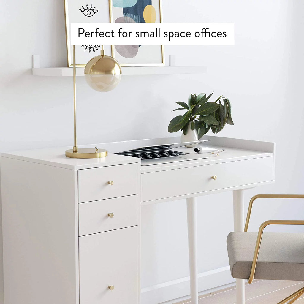 White 4 Drawer Vanity Dressing Table P3793
