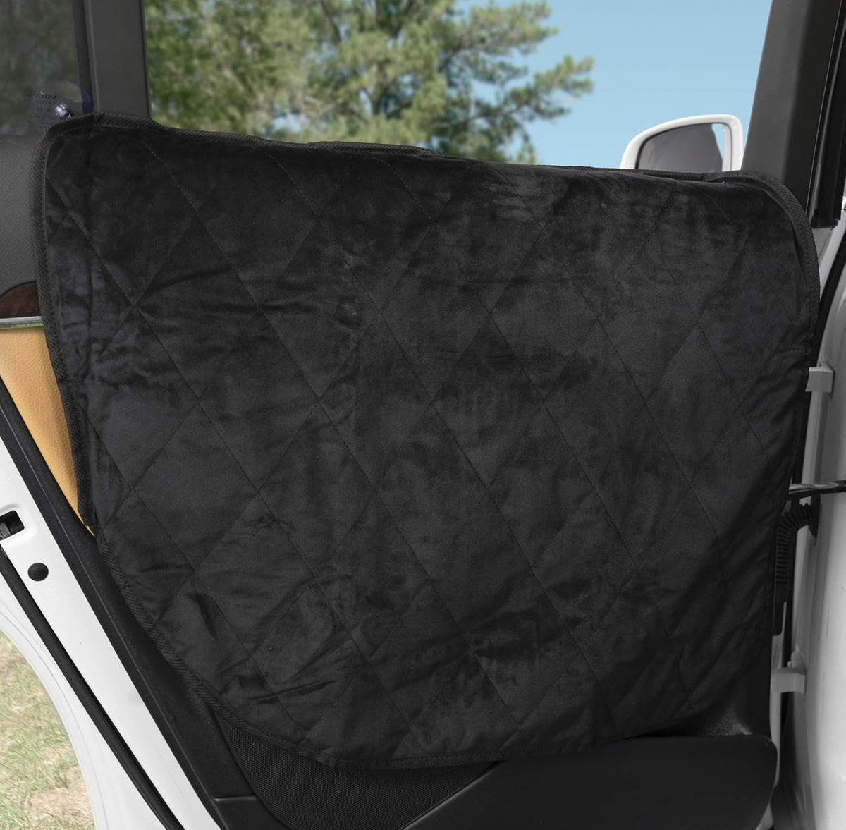 Velvet Car Door Protector, Washable & Waterproof, Set of 2 Desert Sand I1739