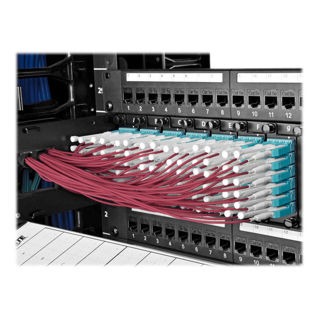 OM4 Fiber Optic Patch Cable 3.3 ft Magenta K584764