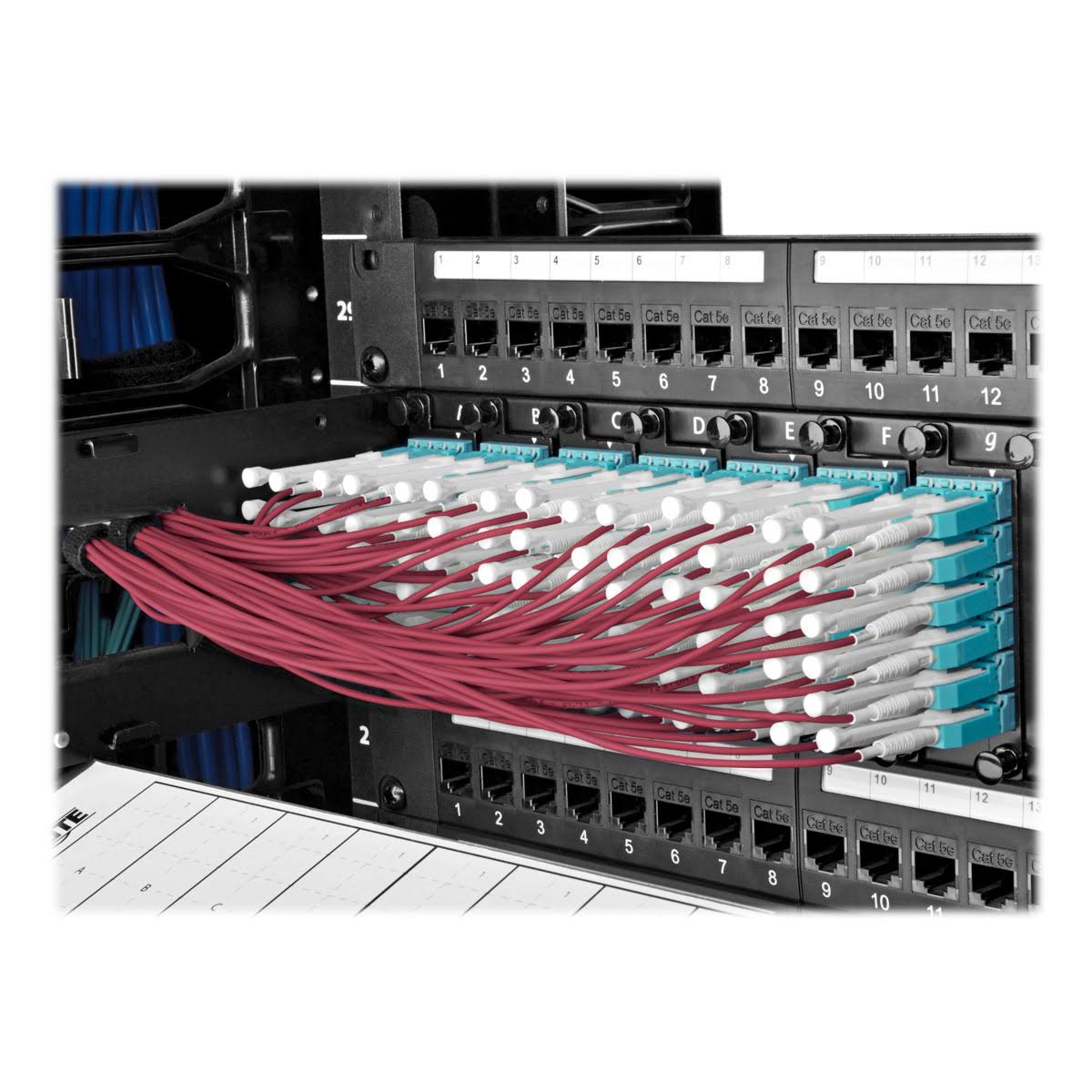 OM4 Fiber Optic Patch Cable 3.3 ft Magenta K584764