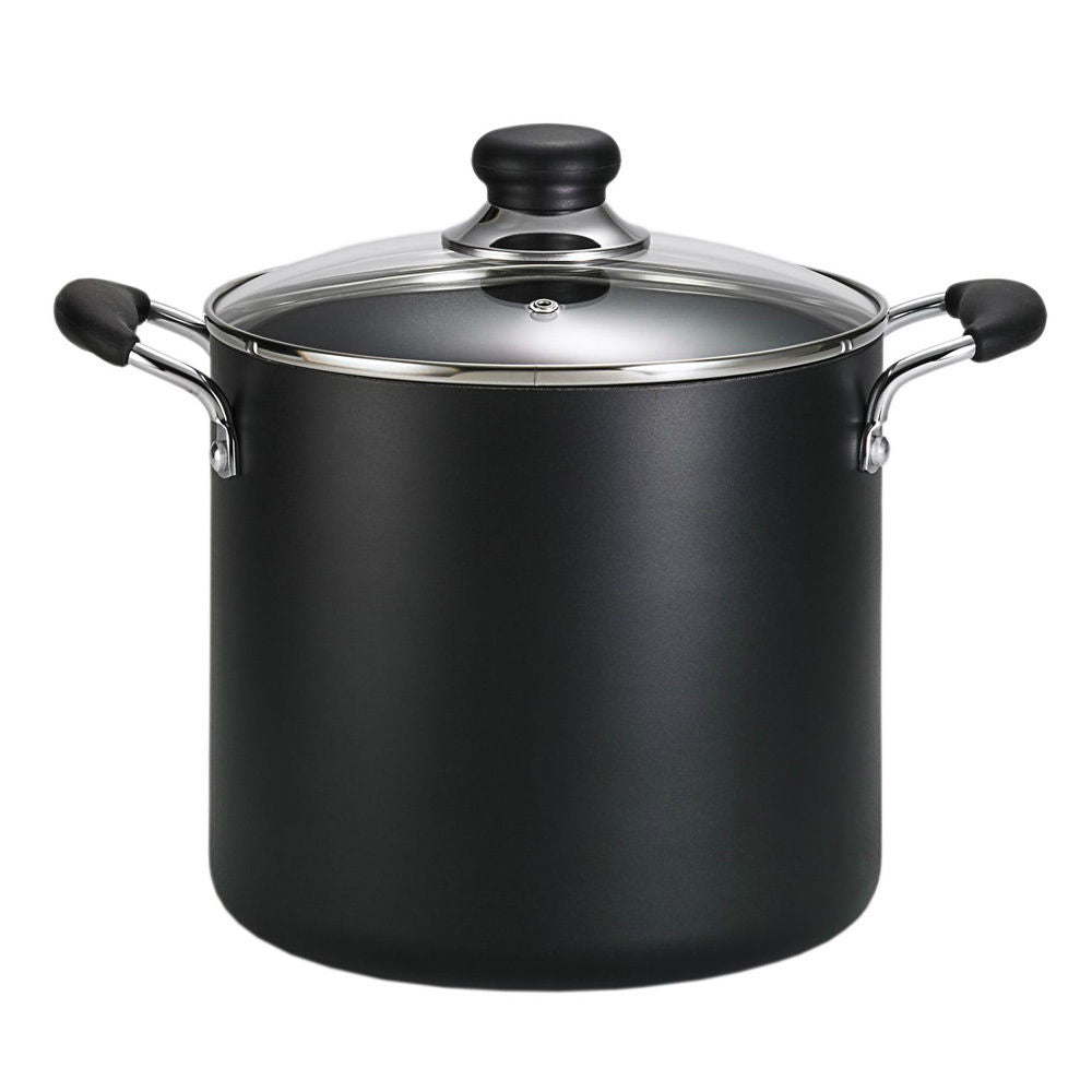 2PC Black 12 Quart Non-Stick Stock Pot Z862