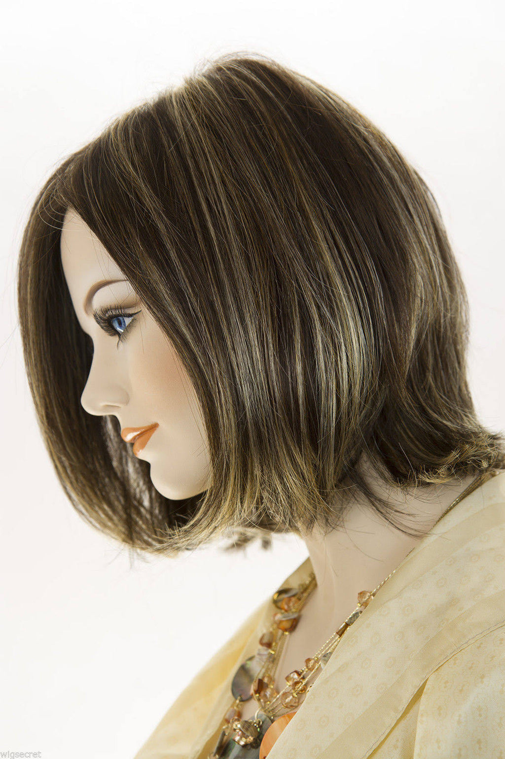 Medium Lace Front Mono Straight Blonde Brunette Red Wigs - Light Gold Brown Medium Gold Z3018