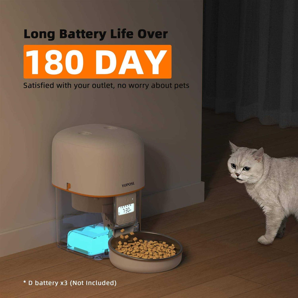 Automatic Cat Feeders 8cup/68oz Cat Food Dispenser P5903