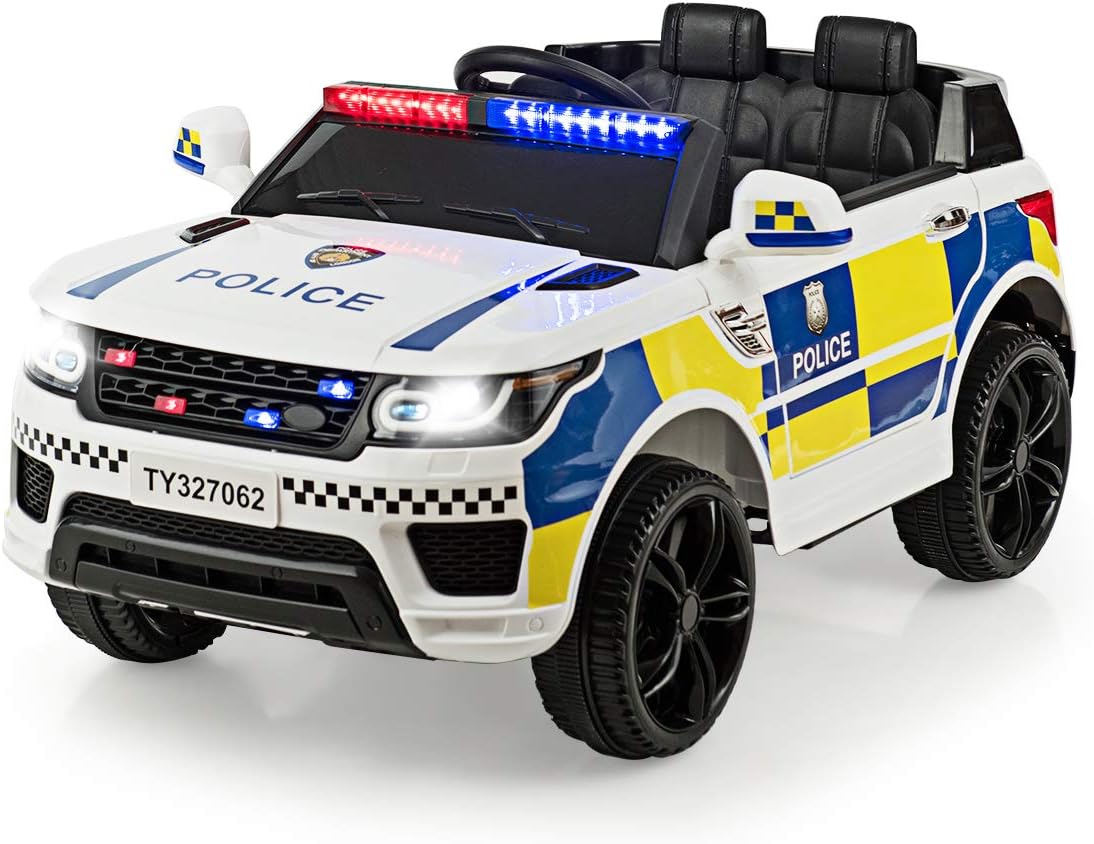 12V Battery Powered White Ride on Police SUV V736